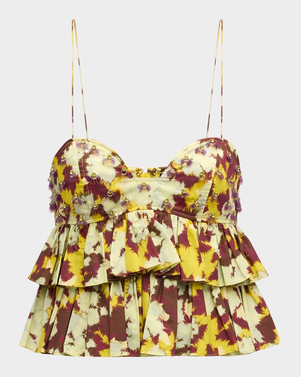 Lucia Beaded Crop Top